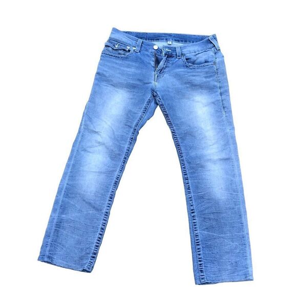 Vintage True Religion Jeans Size 32 SKINNY Blue - Picture 4 of 9